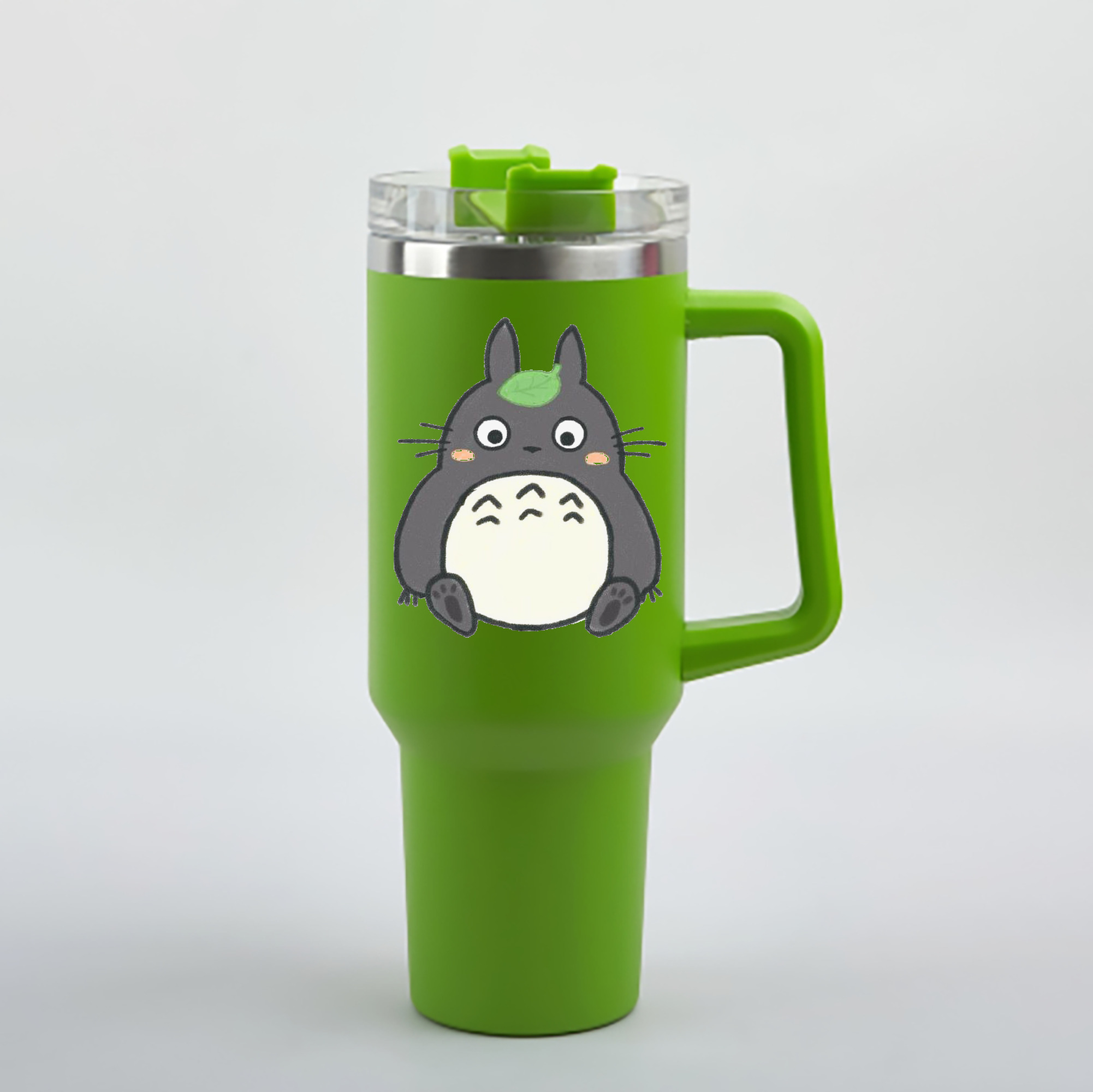 （画像用） となりのトトロ 草壁メイ 草壁サツキ My Neighbor Totoro Satsuki Kusakabe Mei Kusakabe 1200mL車用タンブラー - クリスタルステッカー（プラスチックストロー付き）